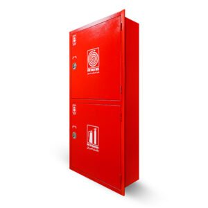 Surface Mounted Double Door Cabinet, Full MS Red Powder coated