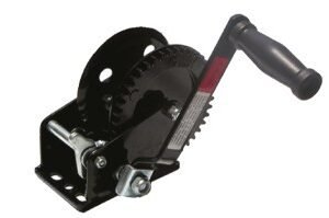 Trailer Winches, Black Powder Coated - 1400LBS