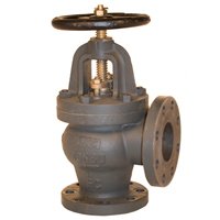 F7308 10K Cast Iron Angle Valve - 6"